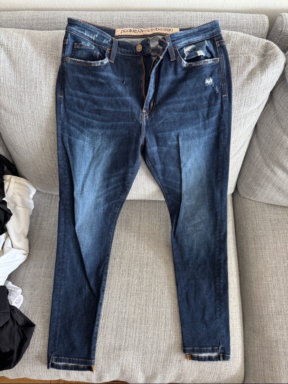 Women's Dark Indigo Skinny Jeans - Stretch Slim Fit